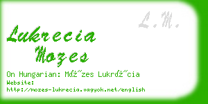 lukrecia mozes business card